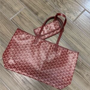 Elegant Burgundy Tote Bag